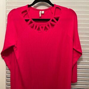 C Established 1946 Pink Blouse with Cut-outs